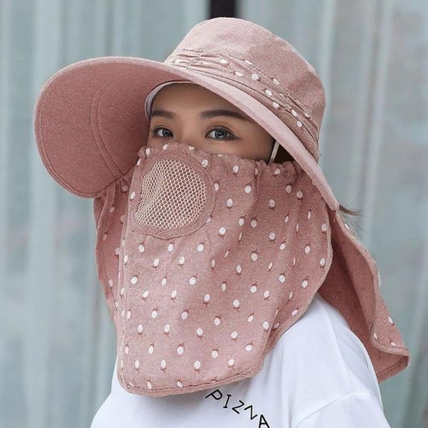 

wide brim hats sun hat for women sunhat summer outdoor quick-drying sunscreen fishing breathable female face mask #t2g, Blue;gray