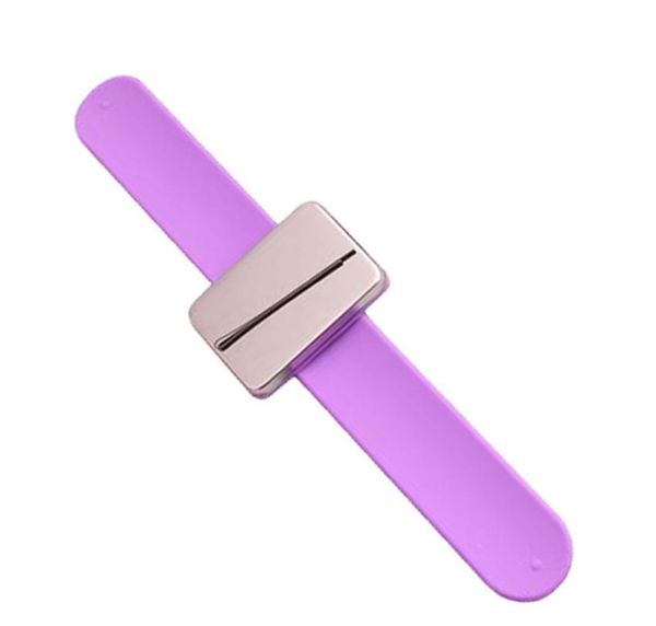 

pro barbers accessories multicolor sile wrist band hairdressing hair bobby pins holder magnetic bracelet wmtngb comb2010