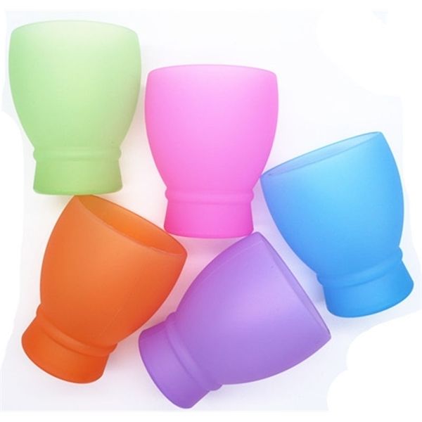 

unbreakable silicone sports water portable foldable 280ml picnic mugs bar party creative cocktail wine cups
