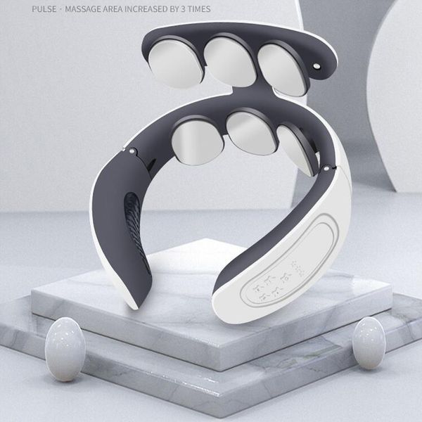 

6 heads neck massager shoulder cervical massager multifunctional electric compress pulse neck protector with remote control