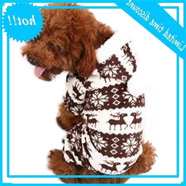 

small dog coat snowflake deer pet fleece warmer cloth chrismas hoody jacket
