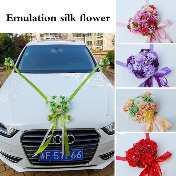 

decorative flowers & wreaths simple style wedding car artificial stamen leaves silk flower fake diy pompoms home decoration supplies