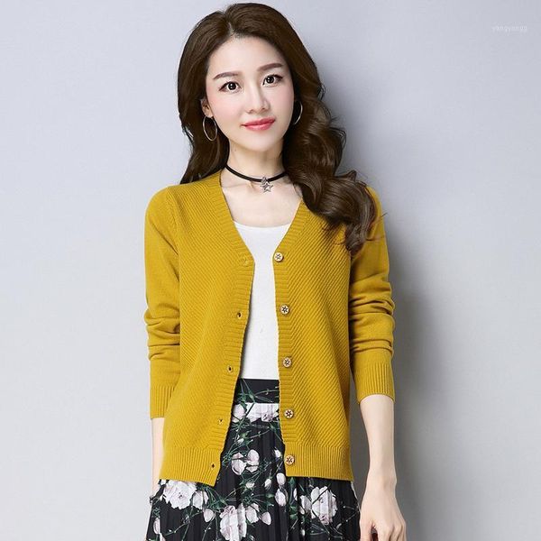 

women cardigans sweater v neck solid loose knitwear single breasted casual knit cardigan outwear autumn jacket coat sweater1, Black;brown