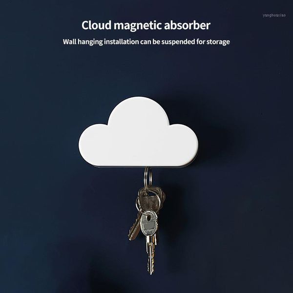 

hooks & rails white cloud shape magnets wall key holder home storage wholsale/drop1