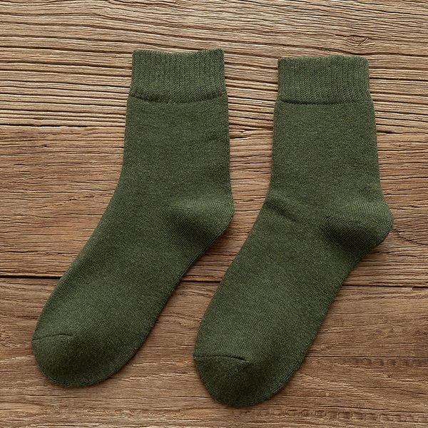 

mens autumn and winter thick warm socks 2021 new fashion casual men winter thick velvet middle tube sock size 12 colors, Black