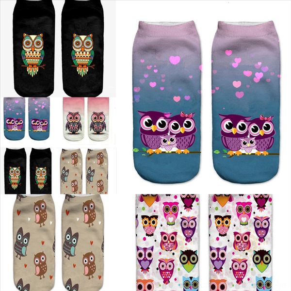 

yn6vi novelty socks men's funny socks printing potato animal print owl chips food paint girls long sock custom crazy socks stocking, Black