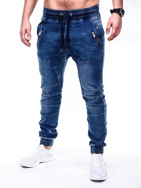 

2021 new year's men's jeans, in tights, men without jeans v654, Blue