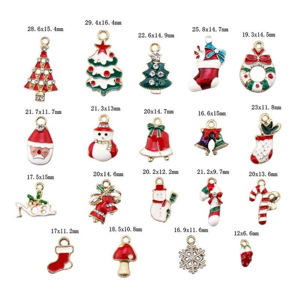 

19 шт. / лот эпоксидное ремесло мода рождественские привесы украшения сбор рождественские кулонные ювелирные изделия рождественские украшени