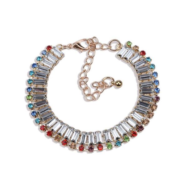 

мода кристалл кисточкой браслеты шарма женщины геометрическая себе цветастый браслет ювелирных изделий, Black