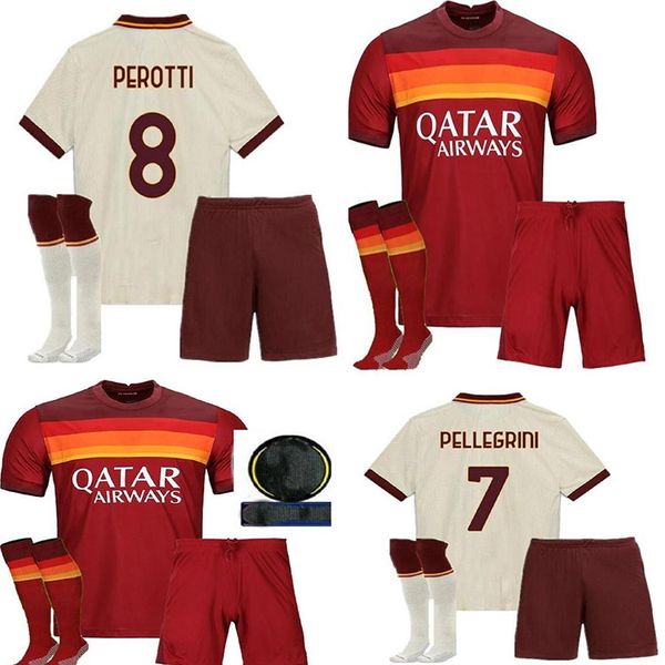 

thai as maillot roman football jersey de rossi dzeko zaniolo roma totti perotti jersey 20 21 football team uniform 2020 2021 men's + ch, Black