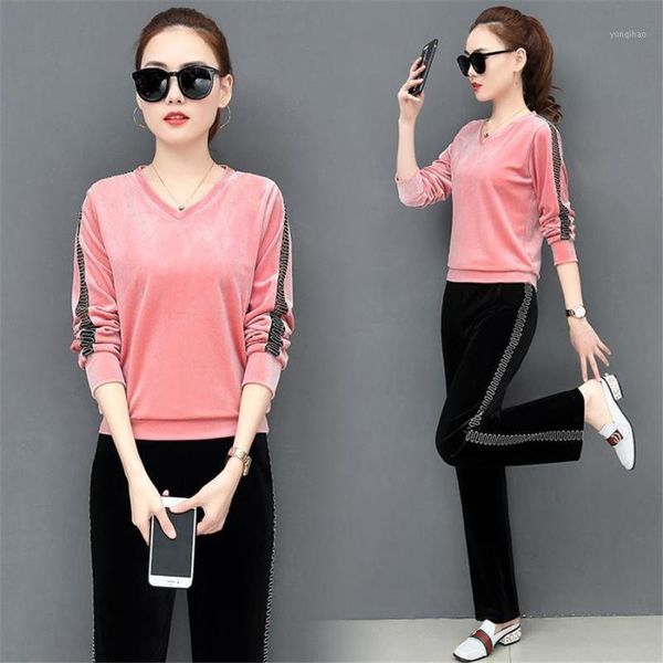 

2020 women fitness set pullover +pants1, Gray