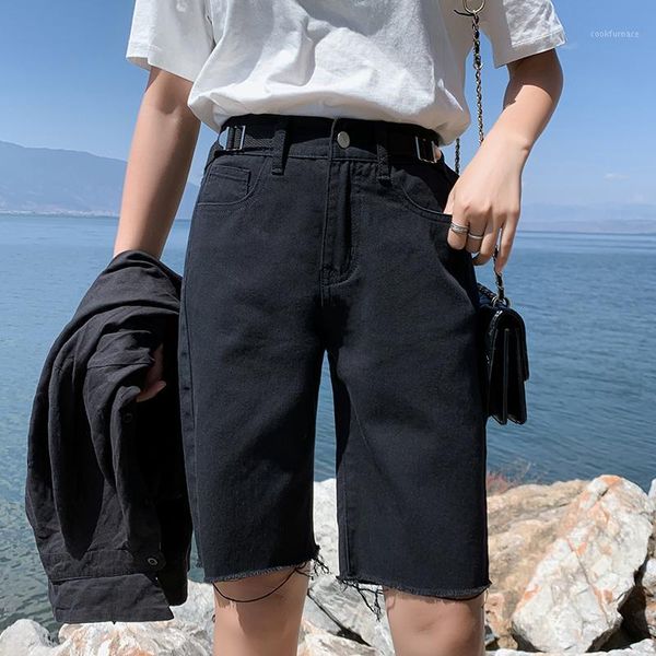 

blue jeans woman loose korean straight jean shorts women summer high waisted short feminino jeans1