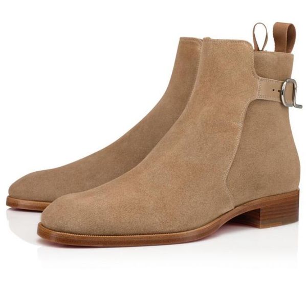 

elegant winter brands valido men's ankle boots red bottom boots man martin motorcycle booties fashion booty famous party weddin, Black