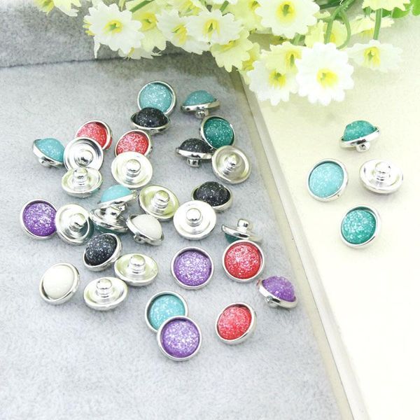 

10pcs lot mix style 12mm resin snap buttons jewelry fit charm bracelets bangles for women man ladies shining gift 050716 h jllvov