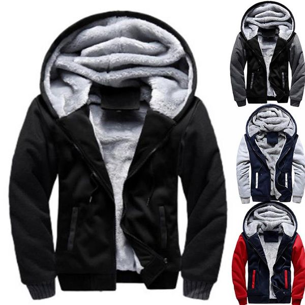 

2020 newset men coat jacket outwear winter slim hoodie warm hooded tracksuits stylish fashion design bursting drop ship 5xl, Black