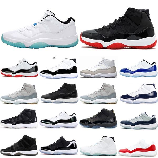 

concord 45 new bred 11 11s basketball shoes for mens womens space jam cap and gown legend blue mens trainers sneakers 5.5-13, White;red