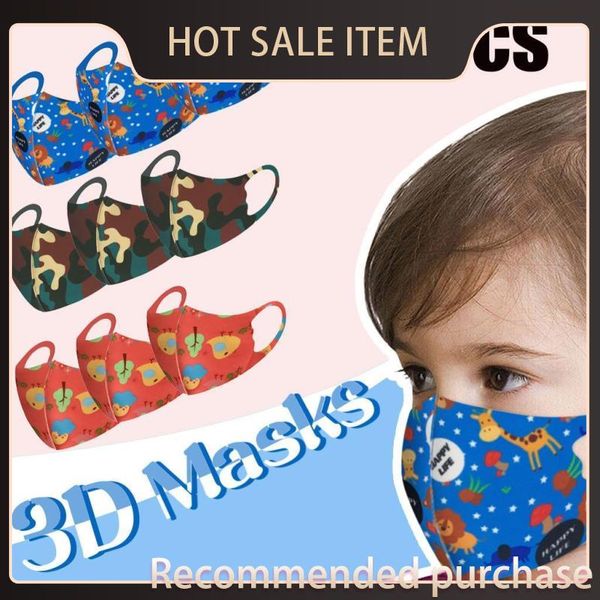 

cartoon mouth face reusable cute mask yj bbysto children for breathable 3pcs dust cotton anti protective kids dust wrhome hddhx