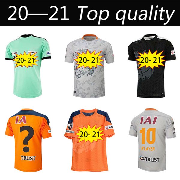 

20-21 j1 league shimizu s-pulse soccer jerseys home yellow #23 kitagawa soccer shirt 2020 #9 tese short sleeve football uniform, Black;yellow