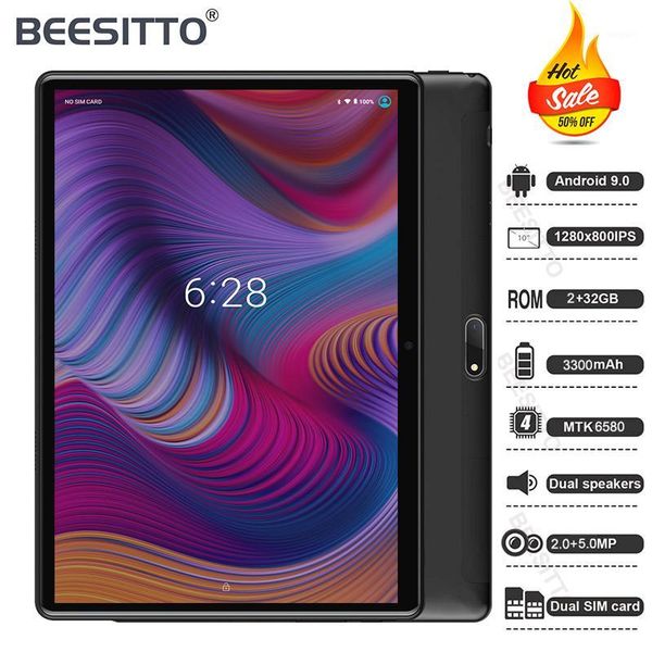 

2020 new 10 inch tablet quad core 2gb ram 32gb rom android 9 os 1280x800 hd ips 5.0mp camera 3g phone gps media pad1