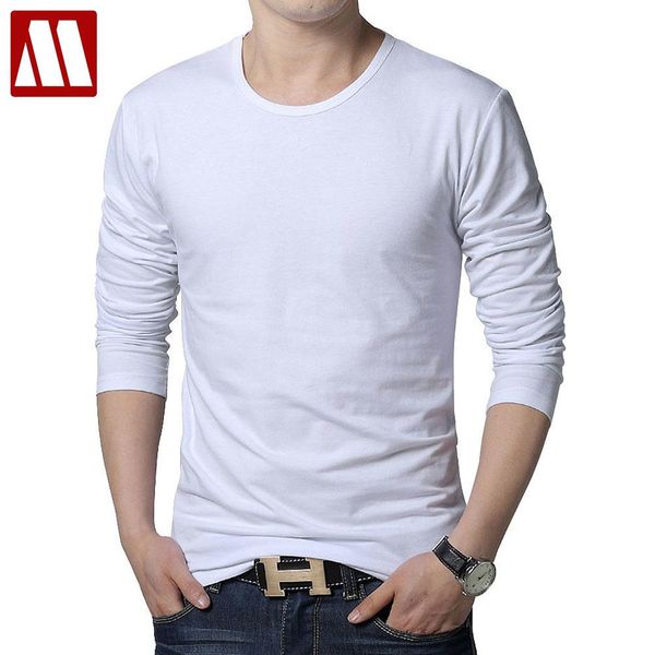 

korean style tshirt homme new spring autumn o neck long sleeve t shirt men men's clothing casual slim fitness t-shirt s-5xl full, White;black