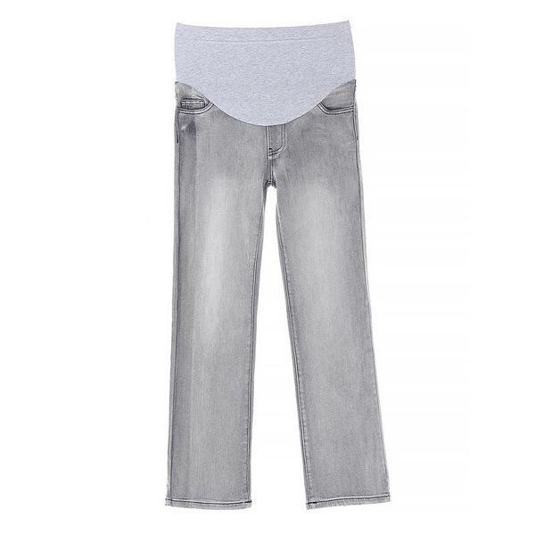 

maternity bottoms pregnant women's pants spring jjeans high waist belly thin straight leggings, White