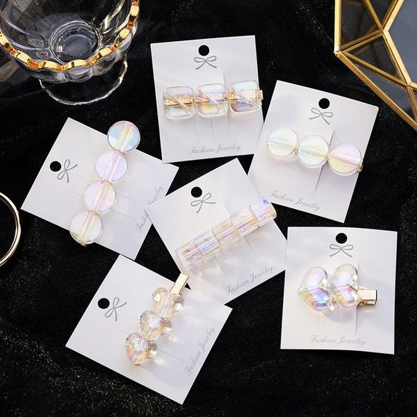 

2020 новый простой сладкий симпатичный художественный темперамент красивый джирко красочный кристалл уткибилл клип для женщин мода принадлеж, Black;brown