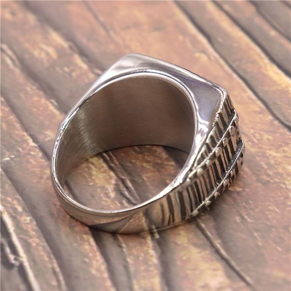 

loredana solid titanium steel the legendary viking battle sail rode the wind men ring creative exquisite, Golden;silver