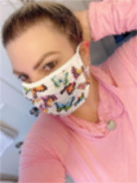 

awis dustproof round face sequins print decoration washable cotton sunscreencotton luxury animal mask breathable designer masks blin fa jicb