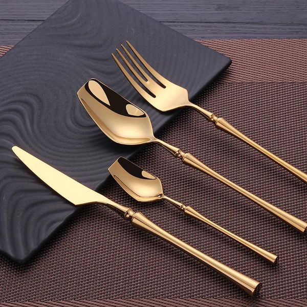 

cutlery set mirror gold cutlery set stainless steel dinnerwar steel gold forks spoons knives steel cutlery set silverware h wmtyhf