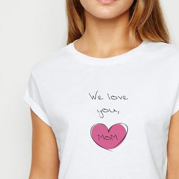 

oversize i love you mom tshirt spring summer comfortable t shirt harajuku vintage female show thin round neck, White