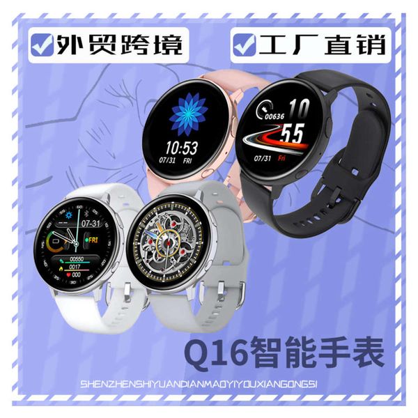 

q16 smart bluetooth play music call information remind heart rate blood prsure temperature watch