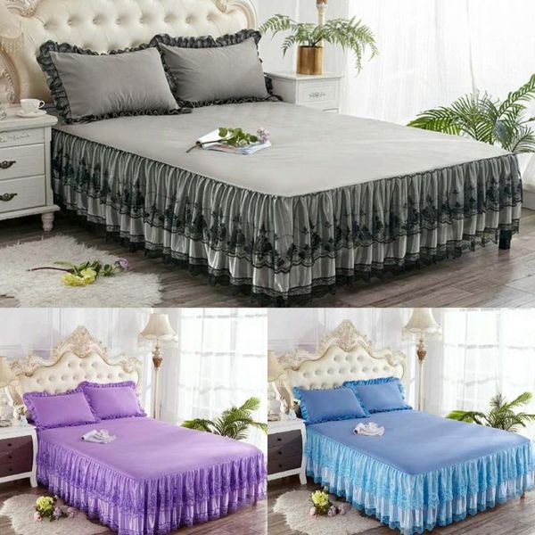 

bed skirt luxury skirt/dust ruffle 14 inch drop/wrinkle & fade resistant,lines