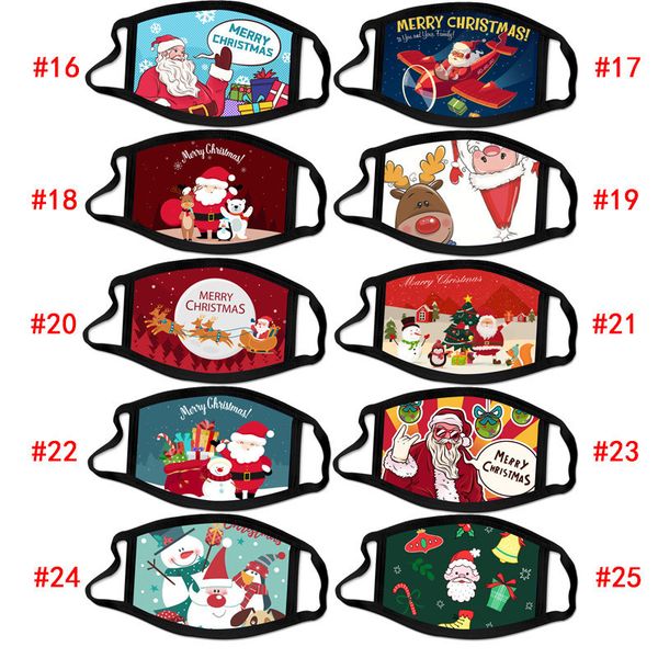 

quy6santa merry christmas face mask fashion creativity cartoons elk printing masks dust-proof reusable washable xmas mou