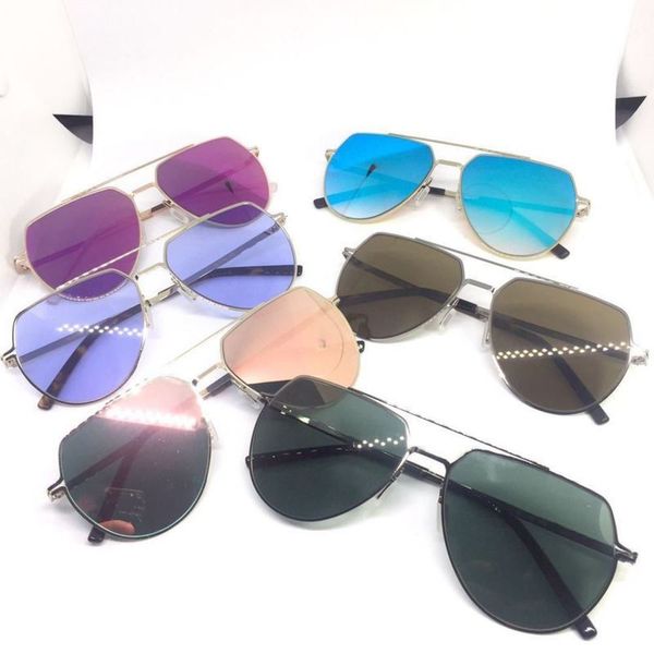 

fashion star wanghong fashion 2020 metal same sunglasses general couple sunglasses 8011 coffee, White;black