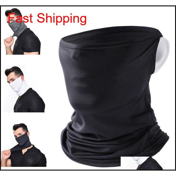 

summer cooling cycling mask neck gaiter face scarf masks dustproof uv protection breathable for fishing hiking running fdae6, Black