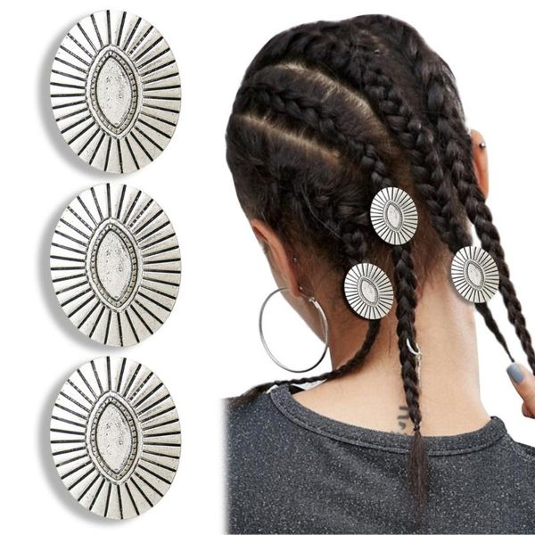

3x dwarven big fan rasta mambo bead dreadlocks dread braid hair dress clip pin gift headband jewelry tiara crown costumes, Golden;silver