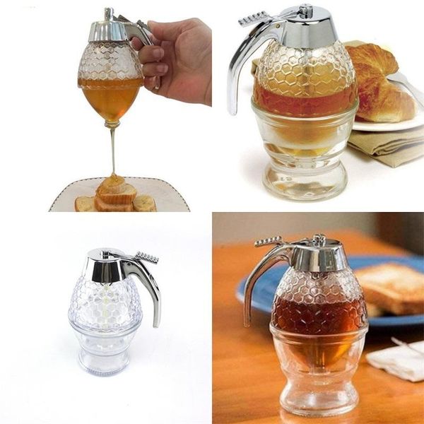 

squeeze bottle honey jar container bee drip dispenser kettle storage pot stand holder juice syrup cup home kitchen accessories