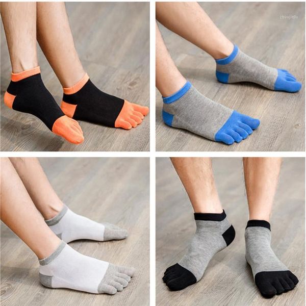 

3 pairs men's cotton five finger socks male short ankle socks comfortable sweat colorful 5 fingers toe1, Black