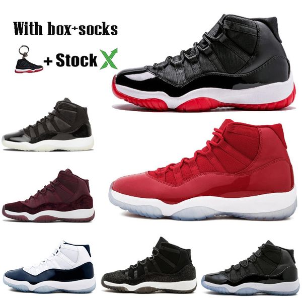 

11 shoes bred wmns sneakers mens space jam concord 45 cap and gown gym red sport shoes
