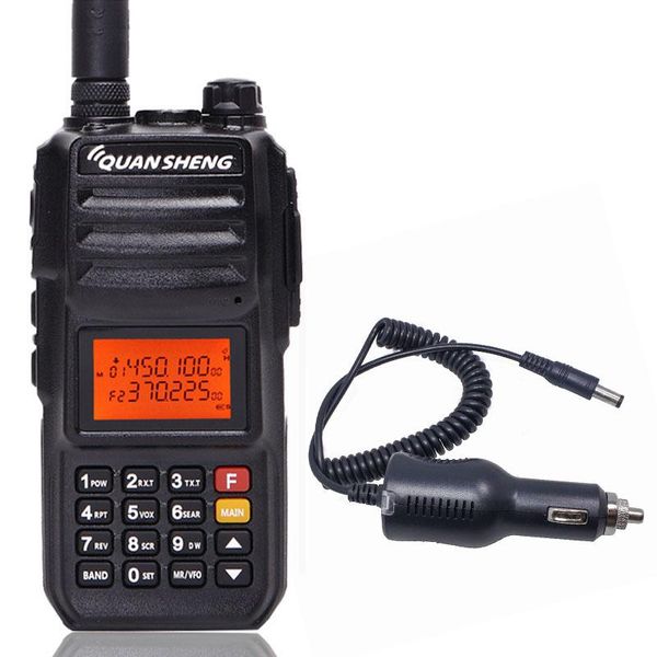 

walkie talkie quansheng tg-uv2 plus high power 10w 5 bands 136-174mhz/ 350-390mh/400-470mhz 4000mah 200ch talkie+car charger