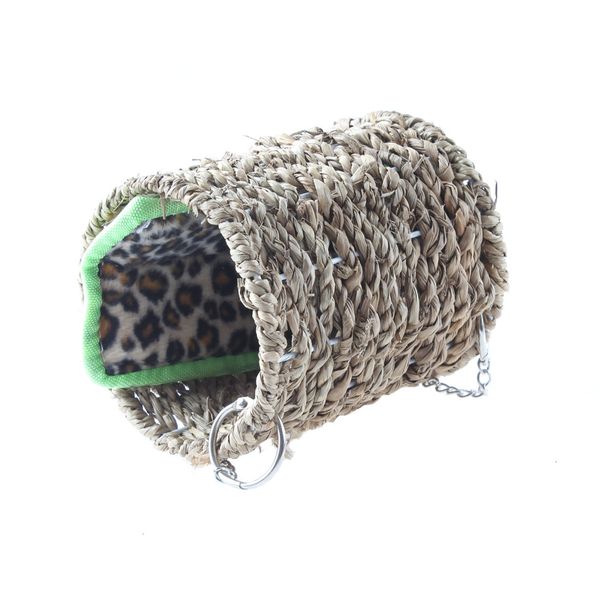 

play natural sea grass hammock tunnel hamster hanging bed toy house for pet rat hamster and other small animals