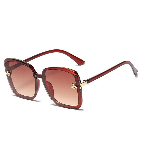 

sunglasses 2021 fashion design elegant ladies vintage square women small bee oversized sun glasses for female uv400, White;black