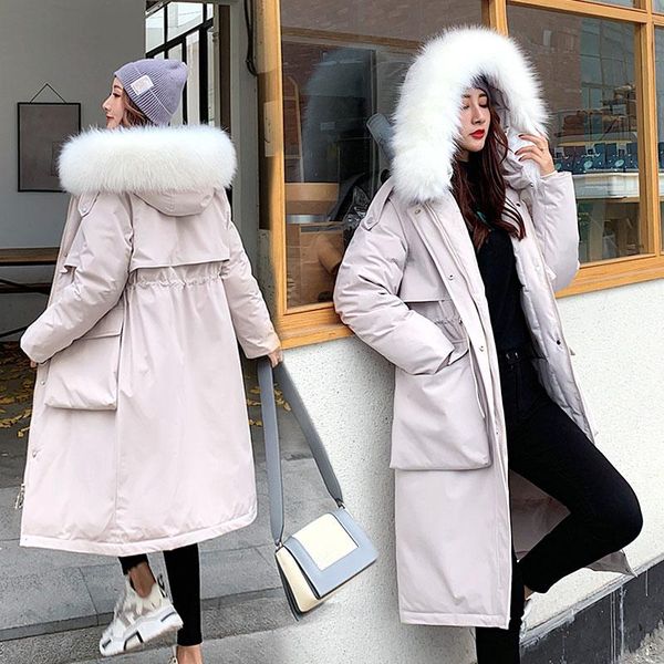 

зимние длинные parkas 2020 зимние женские пальто с капюшоном воротник толщиной теплые куртки снег носить теплые куртки, Black