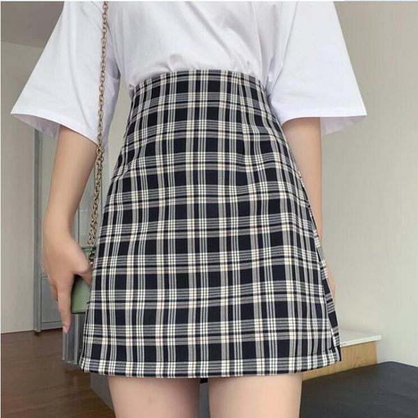 

womens skirt vintage clothes wrap plaid short skirts black harajuku summer streetwear 2020 elastic the new fashion popular