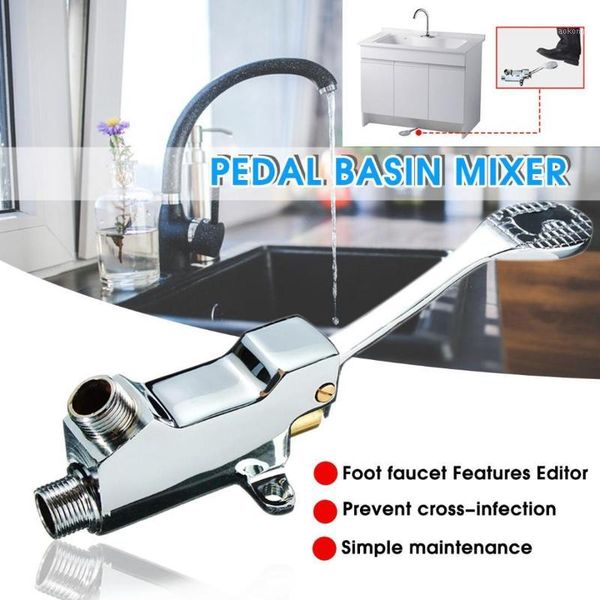 

bathroom sink faucets xueqin switch control foot pedal valve copper basin faucet single cold tap el water faucet1