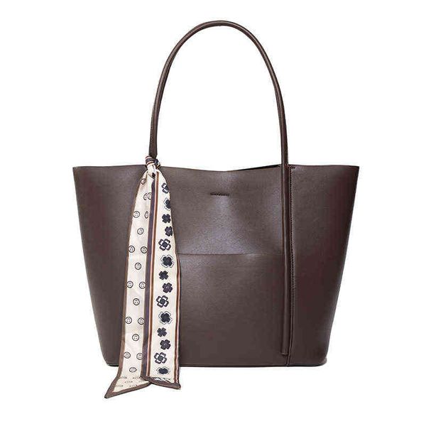 

shopping bags women microfibre leather tote female elegant soft shoulder lady daily using handbag 2pcs set new 220301