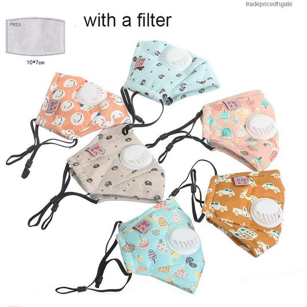 

with valve masks children breather face printed cartoon a filter pm2.5 dustproof protective mask dda51