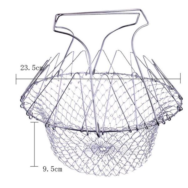 

foldable steam basket, multifunctional magic mesh washing net, kitchen utensils