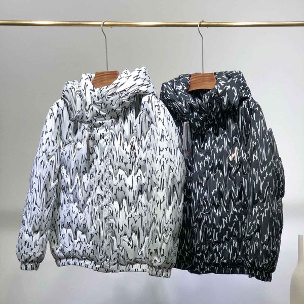 

mens womens print down coats 2020fw мужские женские толстое пальто письмо печать зима пустые куртки мужчины повседневная мода верхняя одежда, Black
