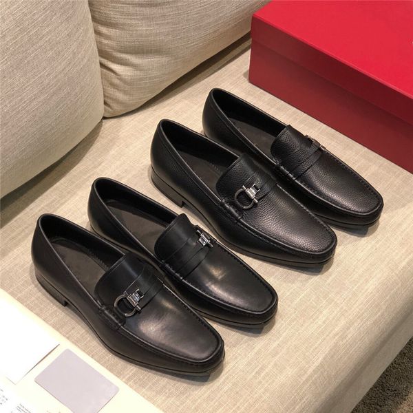 

20ss luxury brands mens dress shoes genuine leather pointed toe men vintage party wedding derby oxford shoes for men, Black